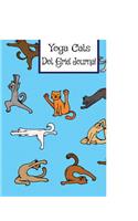 Yoga Cats - Dot Grid Journal: Cool Blue Dot Grid Journal for Yogini Cat Lovers. Keep Motivated with a Bullet Style Notebook. Organize Your Life, Budget Tracking, Habit Tracking a