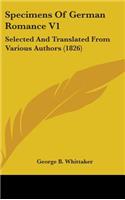 Specimens of German Romance V1