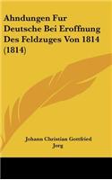 Ahndungen Fur Deutsche Bei Eroffnung Des Feldzuges Von 1814 (1814)