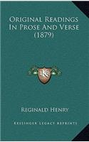 Original Readings In Prose And Verse (1879): (English)