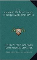 The Analysis Of Paints And Painting Materials (1910)