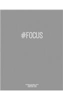 Notebook for Cornell Notes, 120 Numbered Pages, #FOCUS, Grey Cover