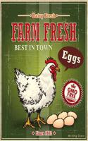 Farm Fresh Eggs Journal Notebook Writing Diary: Vintage Chickens Sign Lined 160 Pages - 6 X 9 Medium Journal for Writing in