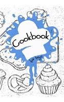 Cookbook for Boys: Blank Recipe Cookbook Journal V1
