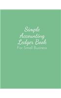 simple accounting ledger book for small business: Log & Track & Record Debits & Credits The Fast and Easy Cash Book Accounts Bookkeeping Journal for Small Business and office log.Pastel cover design