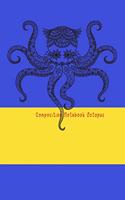 Composition Notebook Octopus: Dual Design Half Wide Ruled and Half Blank on the same page for Creative Sketchbook Drawing or Doodling & Writing Journal Notebook Organizer: Octopu
