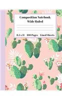 Composition Notebook Wide Ruled Lined Sheets
