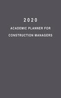2020 Academic Planner For Construction Managers