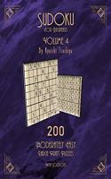 Sudoku For Beginners: 200 Easy To Moderate Beginner Level Puzzles With Solutions For Adults & Seniors. Large Print. Volume 4 of 10.(4 Brain Games Puzzle Books)