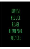 Refuse Reduce Resuse Repurpose Recycle