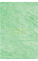 Live music memory journal: A diary logbook for recording music festivals, Concerts and band tours - Memory logbook for live sound lovers and performers - Cool green marble cov