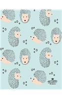 Notebook: Porcupine on green cover and Dot Graph Line Sketch pages, Extra large (8.5 x 11) inches, 110 pages, White paper, Sketch, Draw and Paint(3 Porcupine on Green Notebook)