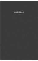 Andreas: Notizbuch grau - ca. Din A5 - blanko - 103 S. - glänzendes Cover