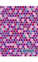 Hexagon Paper Notebook: 1/4 Inch (0.25 In) Hex Graph Paper, 7.44 X 9.69, 50 Sheets / 100 Pages, Purple and Pink