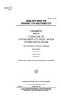 Legislative issues for transportation reauthorization