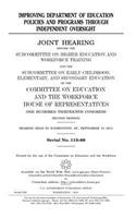 Improving Department of Education policies and programs through independent oversight