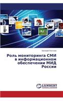 Rol' Monitoringa SMI V Informatsionnom Obespechenii Mid Rossii