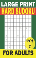 Large Print HARD Sudoku for Adults -vol 2