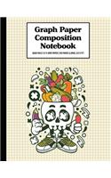 Graph Paper Composition Notebook Quad Rule 5x5 Grid Paper - 150 Sheets (Large, 8.5 x 11"): Vegetable Skull Head