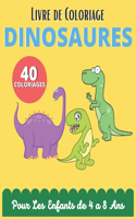 Livre de Coloriage Dinosaures Pour les Enfants de 4 à 8 Ans