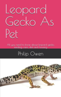 Leopard Gecko As Pet