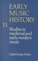 Early Music History: Volume 11