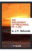 The Philosophy of Preaching