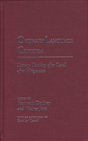 Ordinary Language Criticism