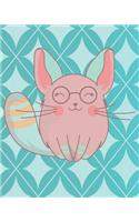 Nerdy Chinchilla Lined Notebook: Blank Lined Notebook for Journaling 8x10, 122 Pages