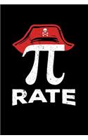 Pi Rate: 120 Pages I 6x9 I Dot Grid I Funny Mathematics Constant & Sea Robber Gifts