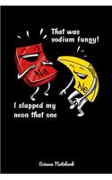 That Was Sodium Funny! I Slapped My Neon That One Science Notebook