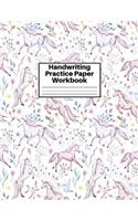 Handwriting Practice Paper Workbook