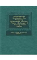Geschichte Des Geschlechtes Von Schonberg Meissnischen Stammes, Volume 1, Part 2 - Primary Source Edition