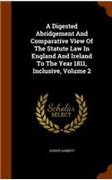 A Digested Abridgement And Comparative View Of The Statute Law In England And Ireland To The Year 1811, Inclusive, Volume 2: (English)