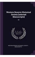 Western Reserve Historical Society [selected Manuscripts]