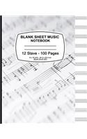 Blank Sheet Music Notebook (Music Notes)