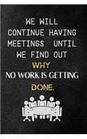 We Will Continue Having Meetings Until We Find Out Why No Work Is Getting Done