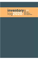 inventory log 2020 Q3 July - August - September: Monthly sales tracker - record book - Quarter 2020 - management logbook - 6x9