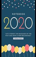 Notebook 2020 "Composition Book let's forget the baggages of the past and make a new beginning" - Shehbaz Sharif: Ruled/Lined Page (Notebooks, Journals, Diary ) 120 pages / size 8.5x11 / College Ruled