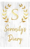 Serenity's Diary: Personalized Diary for Serenity / Journal / Notebook - S Monogram Initial & Name - Great Christmas or Birthday Gift