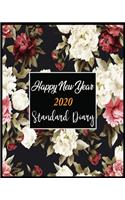 Happy New Year 2020 Standard Diary: New Year Gift 2020 Christmas Gift 2020 2020 Planner Pretty Simple Planners Botanical Floral Gift For year 2020
