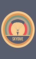 Skydive: Retro Vintage Notebook 6 x 9 Dotted Dot Grid Journal Gift for Skydivers And Parachutists (108 Pages)