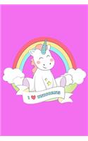 I Love Unicorn Notebook
