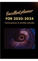 Excellent planner for 2020-2024 Yearly planner and monthly calendar