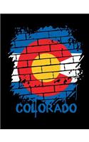 Graffiti Colorado State Flag Notebook: Colorado pride journal, guest book, diary. 7.44" x 9.69". College ruled paper. 100 Sheets/200 Pages.