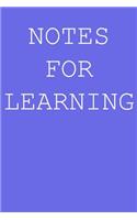 Notes for learning: Blank lined journal notepad for kids, boys, girls, students, teachers and for work; Great gift.