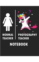 Normal Teacher Photography Teacher Notebook: Blank Line Notebook (8.5 X 11 - 110 Blank Pages)