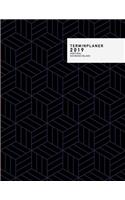 Terminplaner 2019 Vertikal Schwarz/Black