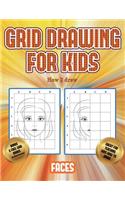 How 2 draw (Grid drawing for kids - Faces)