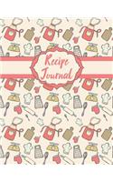 Recipe Journal: Blank Recipe Book to Record Family Recipes, Cookery Notebook, Meal Organizer, Template - Gifts for Food Lovers, Chefs, Cooks, Cooking